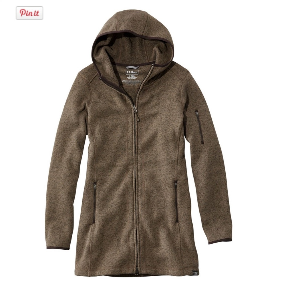 L.L. Bean Sweater Fleece Coat Dark Cinder